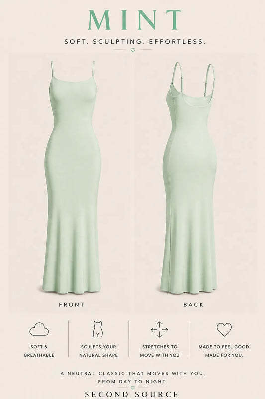 SKIMS RIBBED Soft Lounge Slip Dress SECOND SOURCE