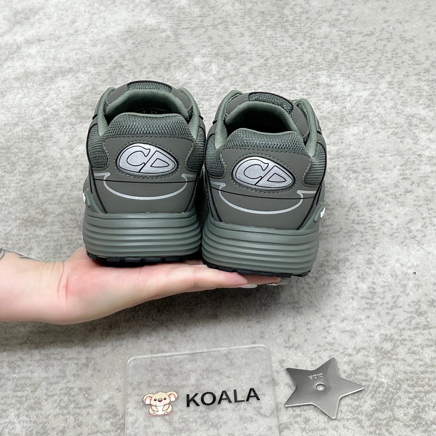 Dior B30 Countdown Sneaker in Olive SECOND SOURCE