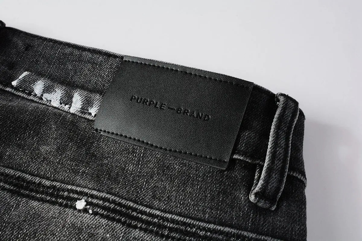 Purple Brand Jeans Black With Orange splatter - SECOND SOURCE