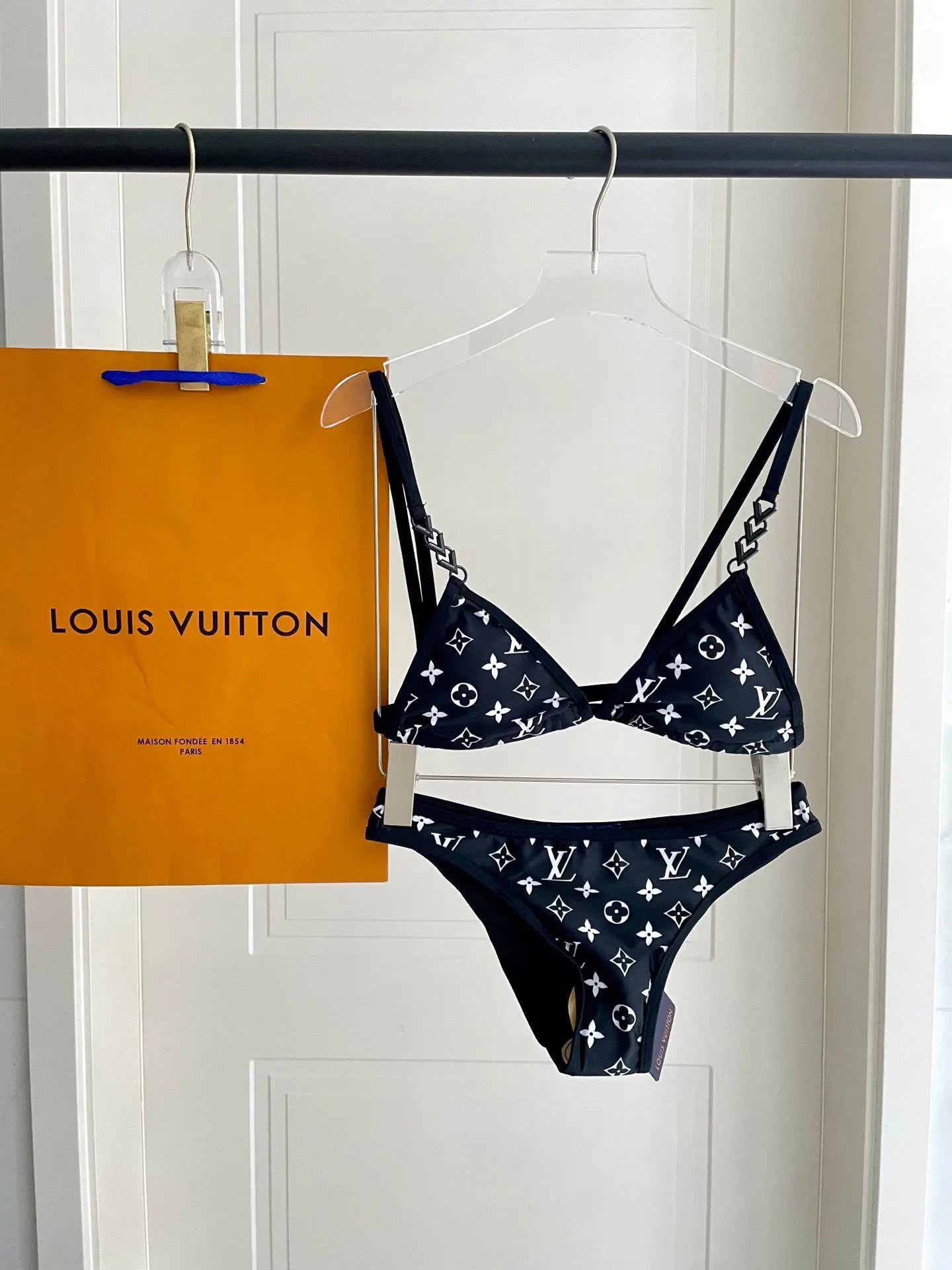 Louis Vuitton Swimwear Bikini in Black SECOND SOURCE