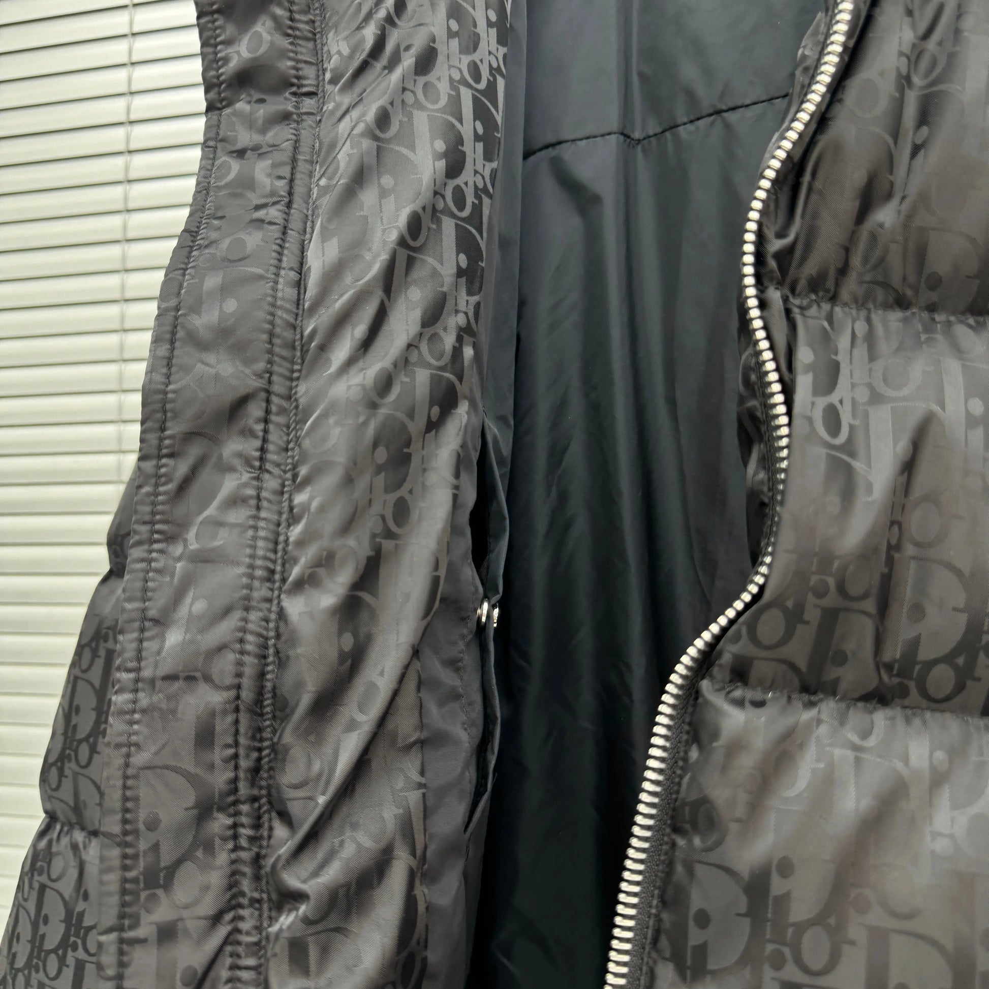 Dior Oblique Monogram Puffer In Black SECOND SOURCE