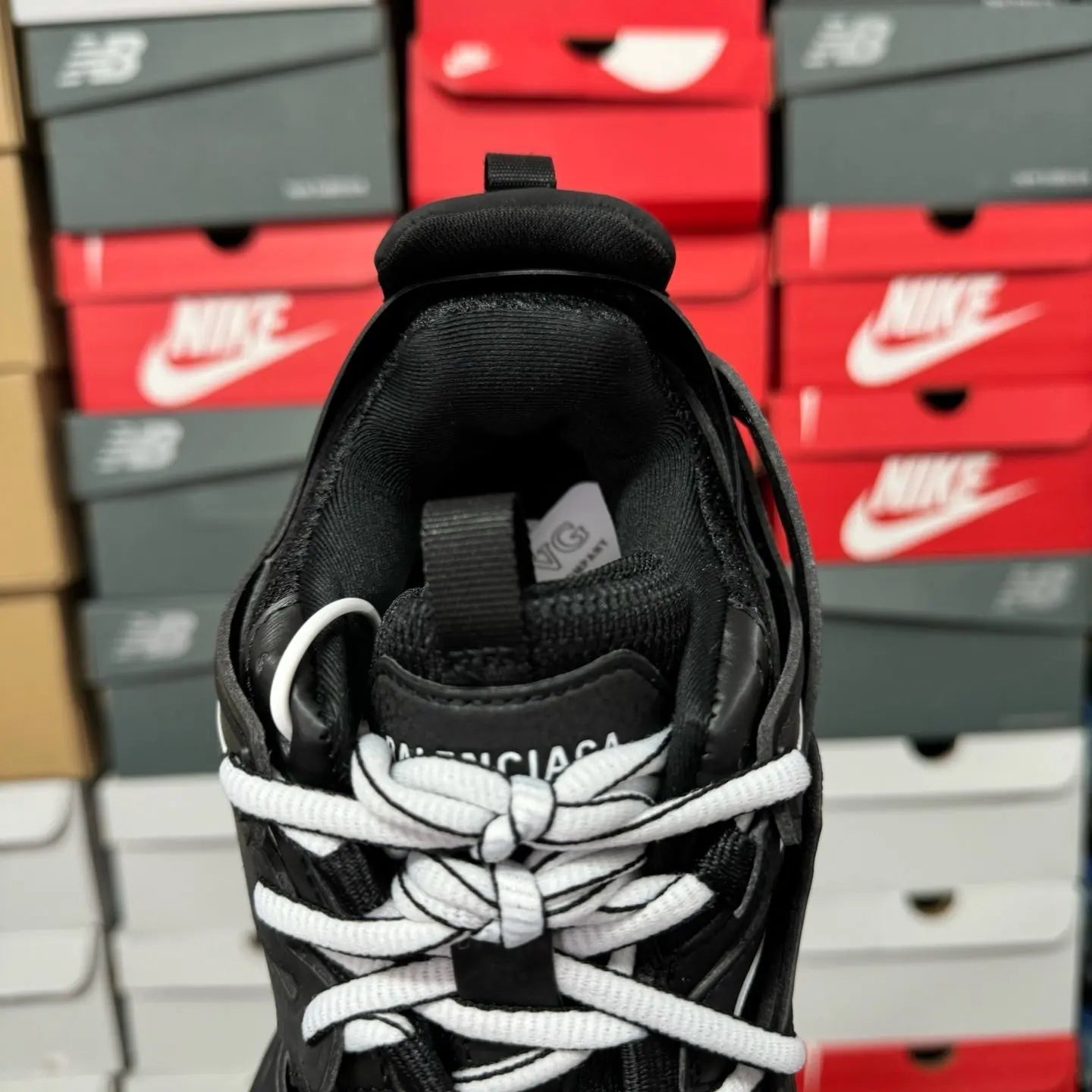 Blenciaga Tracks LED Black (White Laces) - SECOND SOURCE