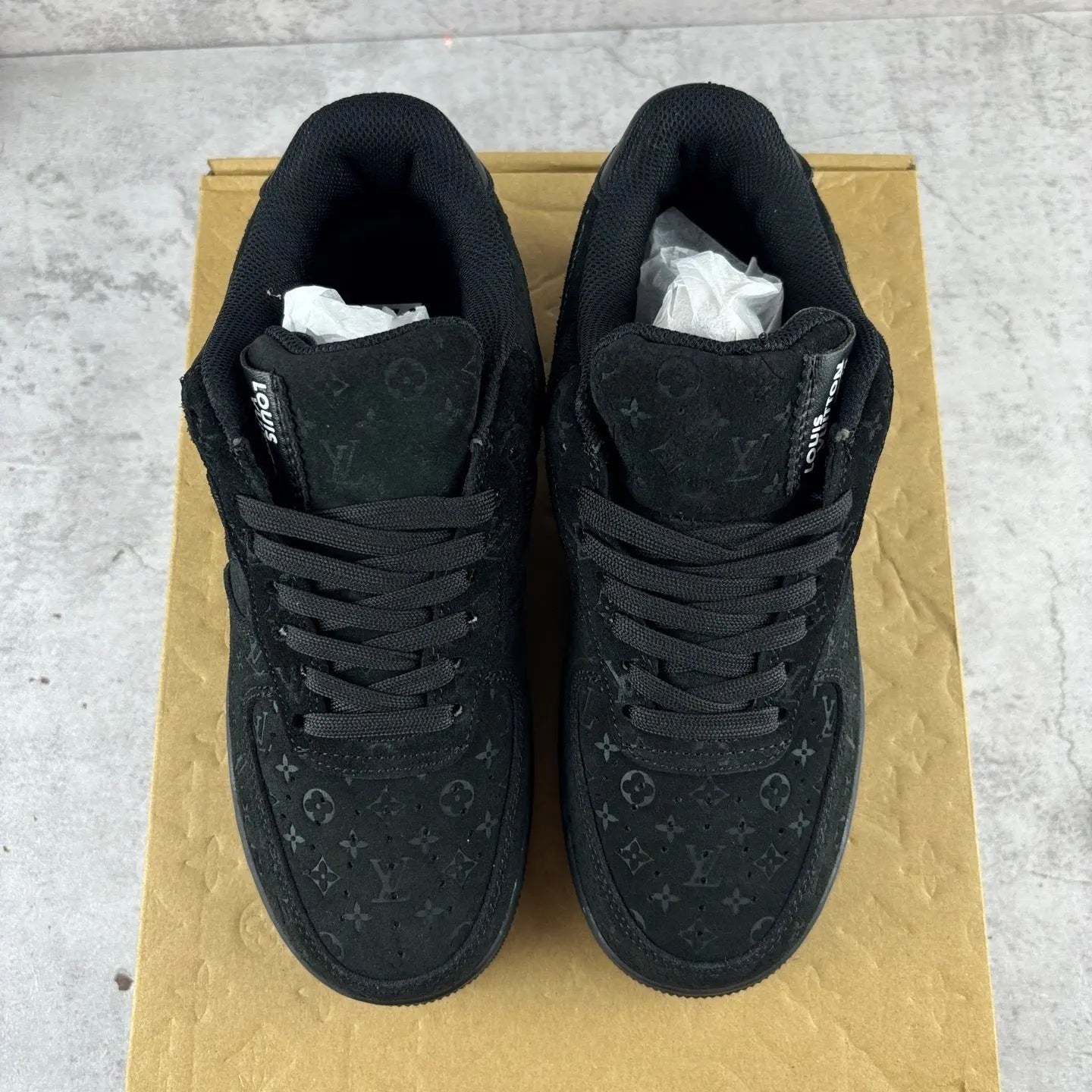 NIKE X LOUIS VUITTON Black Air Force 1 - SECOND SOURCE