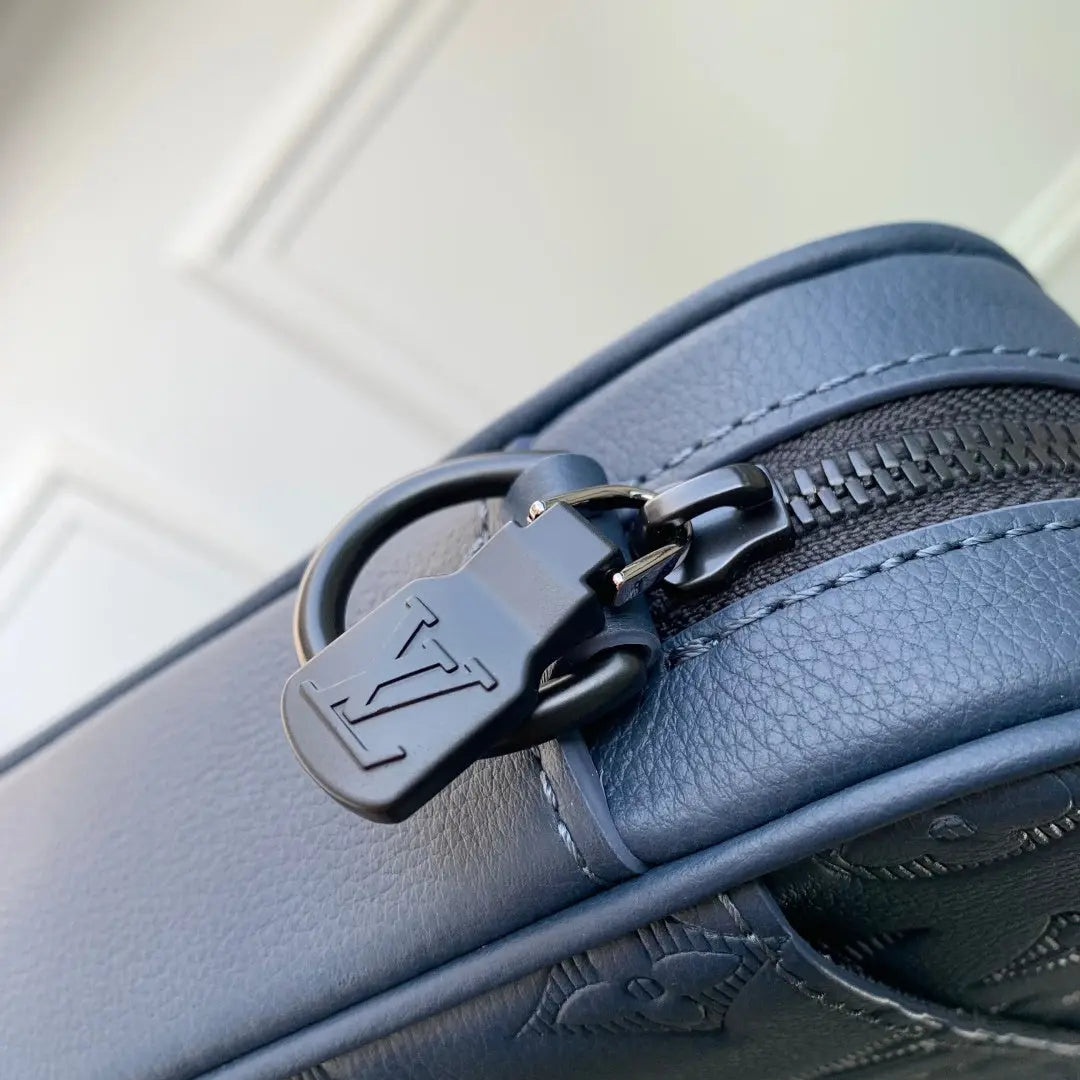 Trio Messenger Bag - Monogram Shadow Leather Blue Louis Vuitton