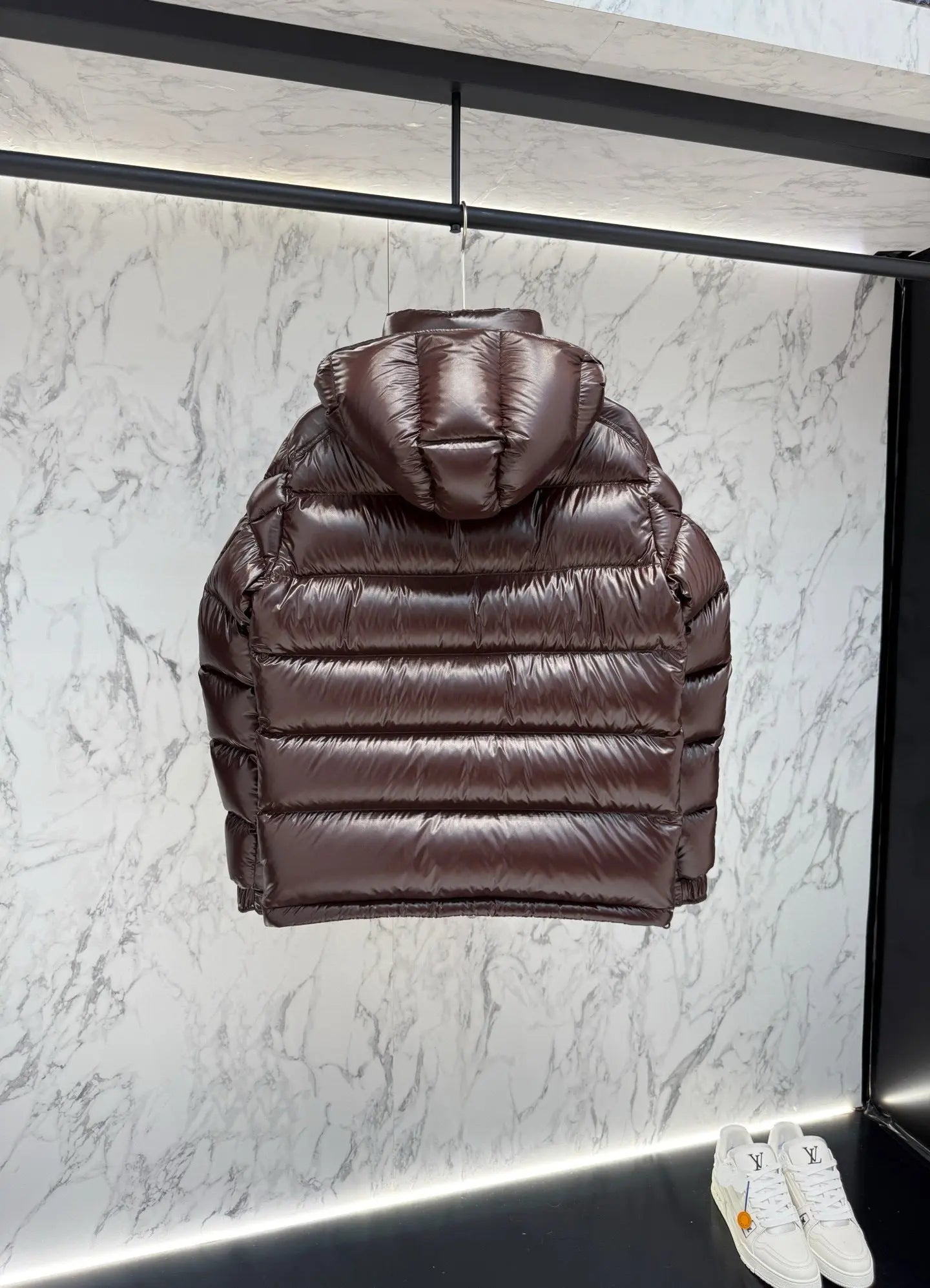 Moncler Maya Silver and Maroon - SECOND SOURCE