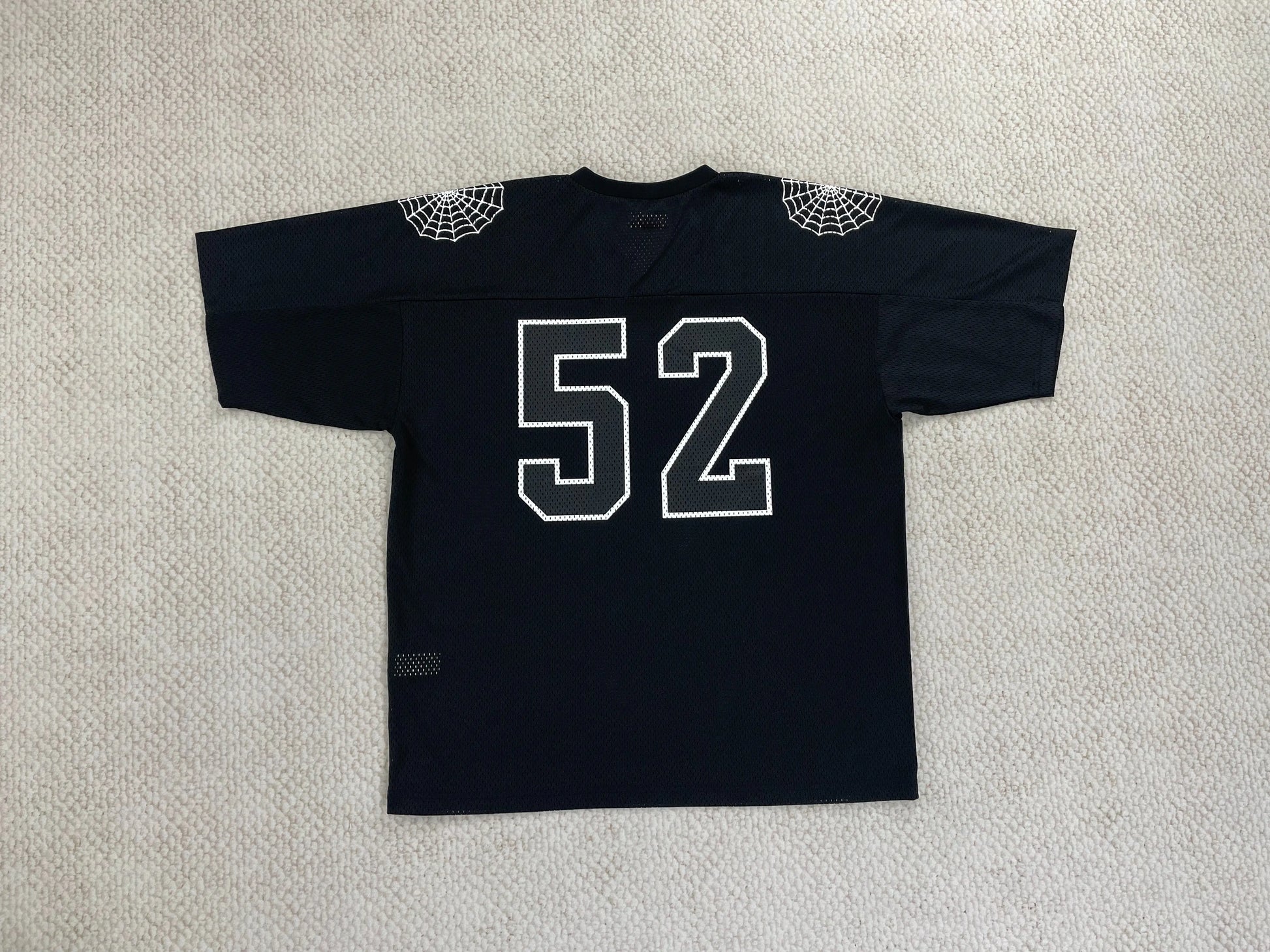 Supreme Spiderweb Black Football Jersey SECOND SOURCE
