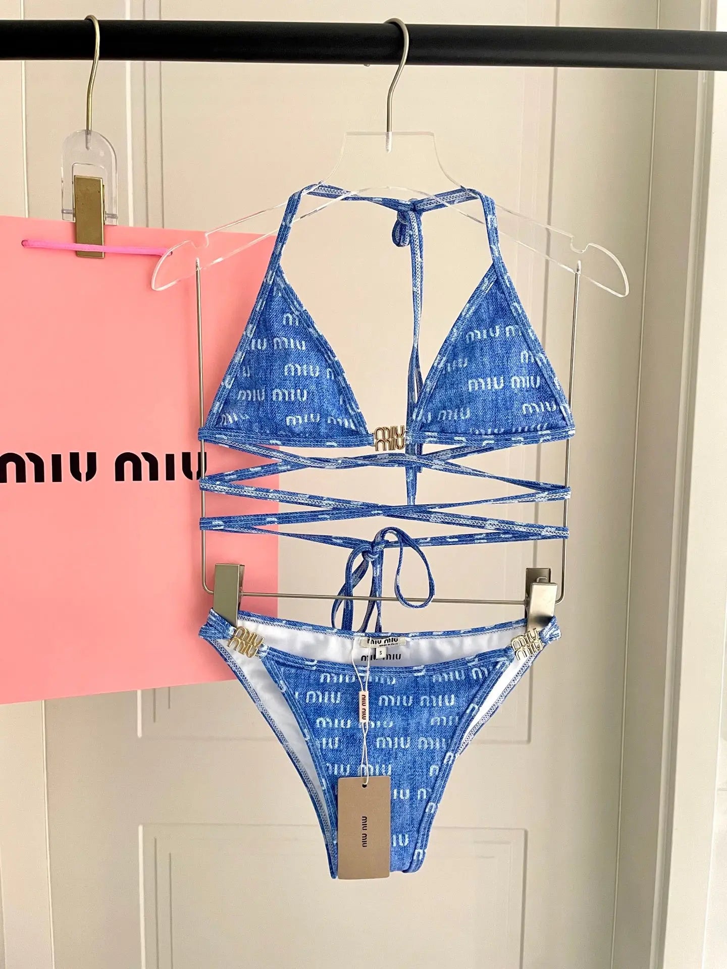 Miu Miu Swimwear Bikini in Blue SECOND SOURCE