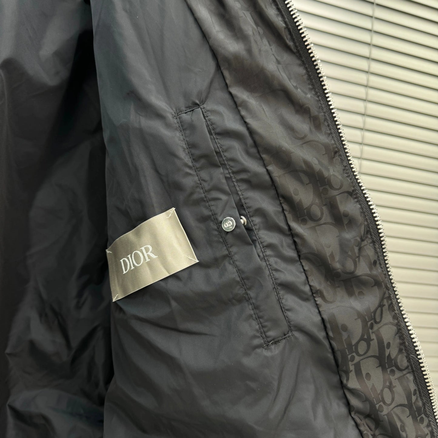 Dior Oblique Monogram Puffer In Black SECOND SOURCE