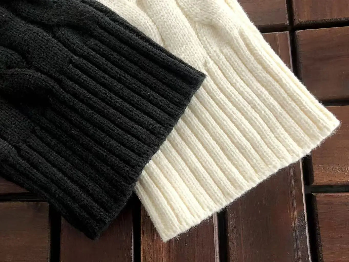 Ralph Lauren Cable Knit Jumper Black/ Beige SECOND SOURCE
