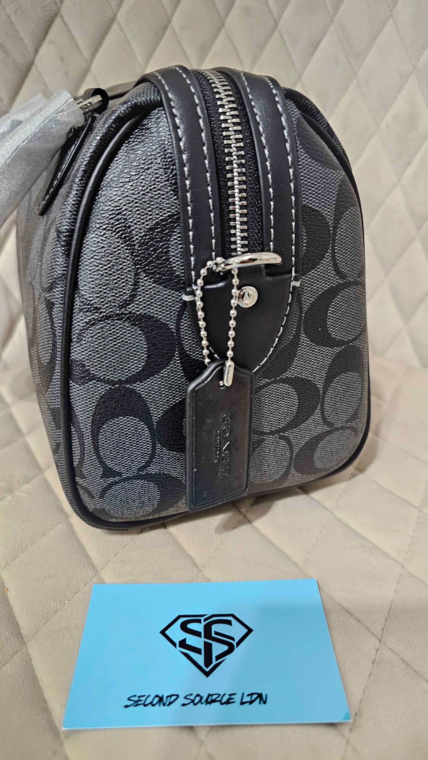 Coach Rowan Satchel Bag In Signature Canvas Black SECOND SOURCE