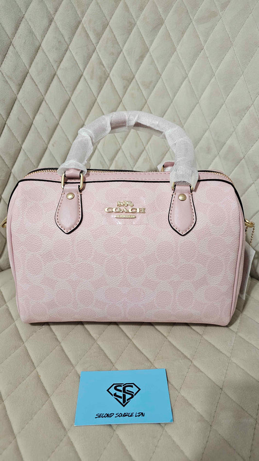 Coach Rowan Satchel Bag In Signature Pink SECOND SOURCE