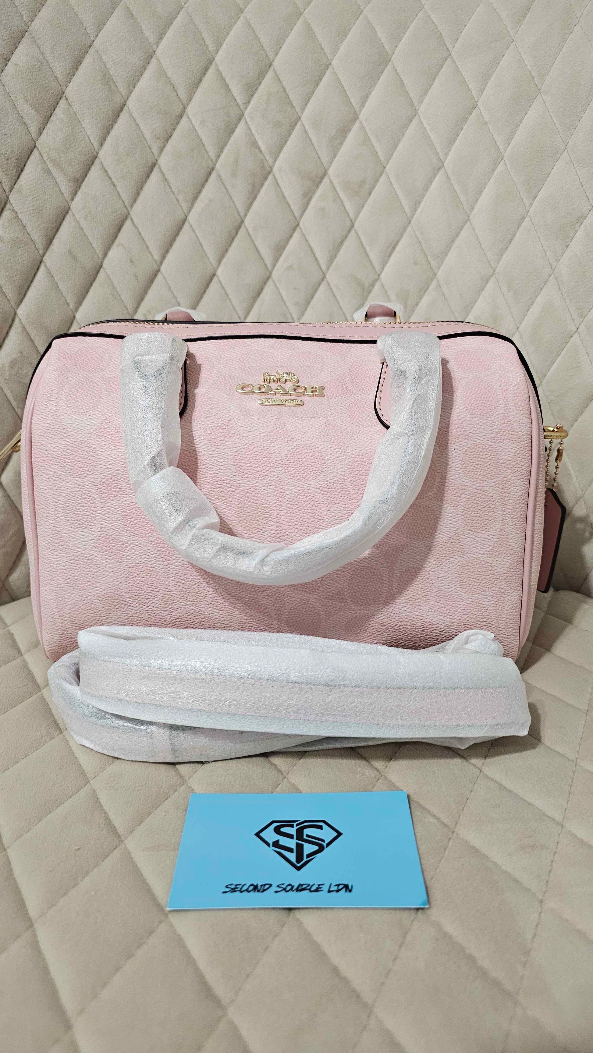 Coach Rowan Satchel Bag In Signature Pink SECOND SOURCE