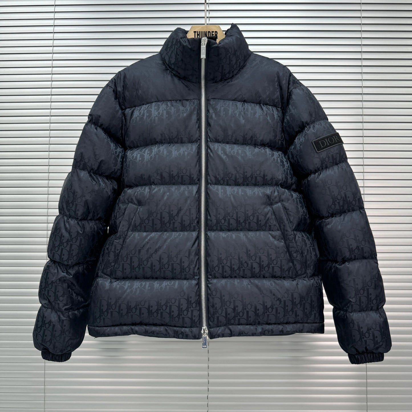 Dior Oblique Monogram Puffer In Navy SECOND SOURCE