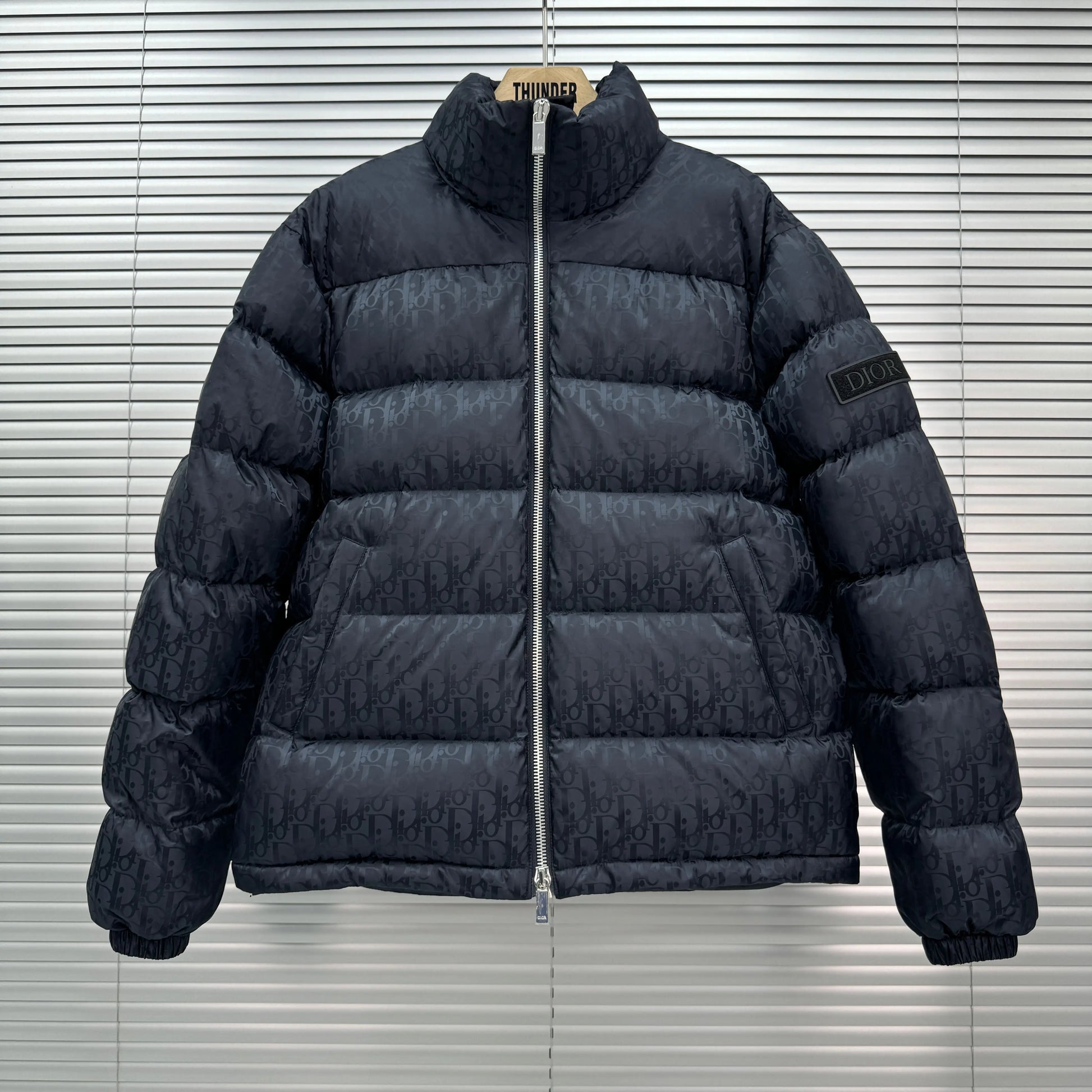 Dior Oblique Monogram Puffer In Navy SECOND SOURCE