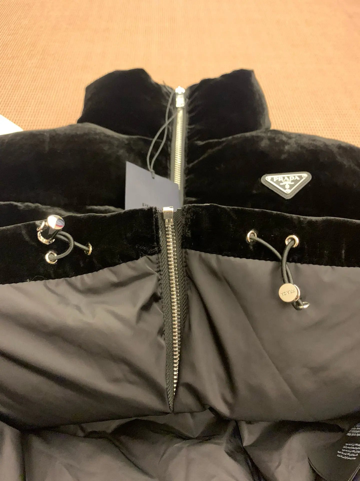 Prada Convertible Cropped Velvet-Down Jacket - SECOND SOURCE