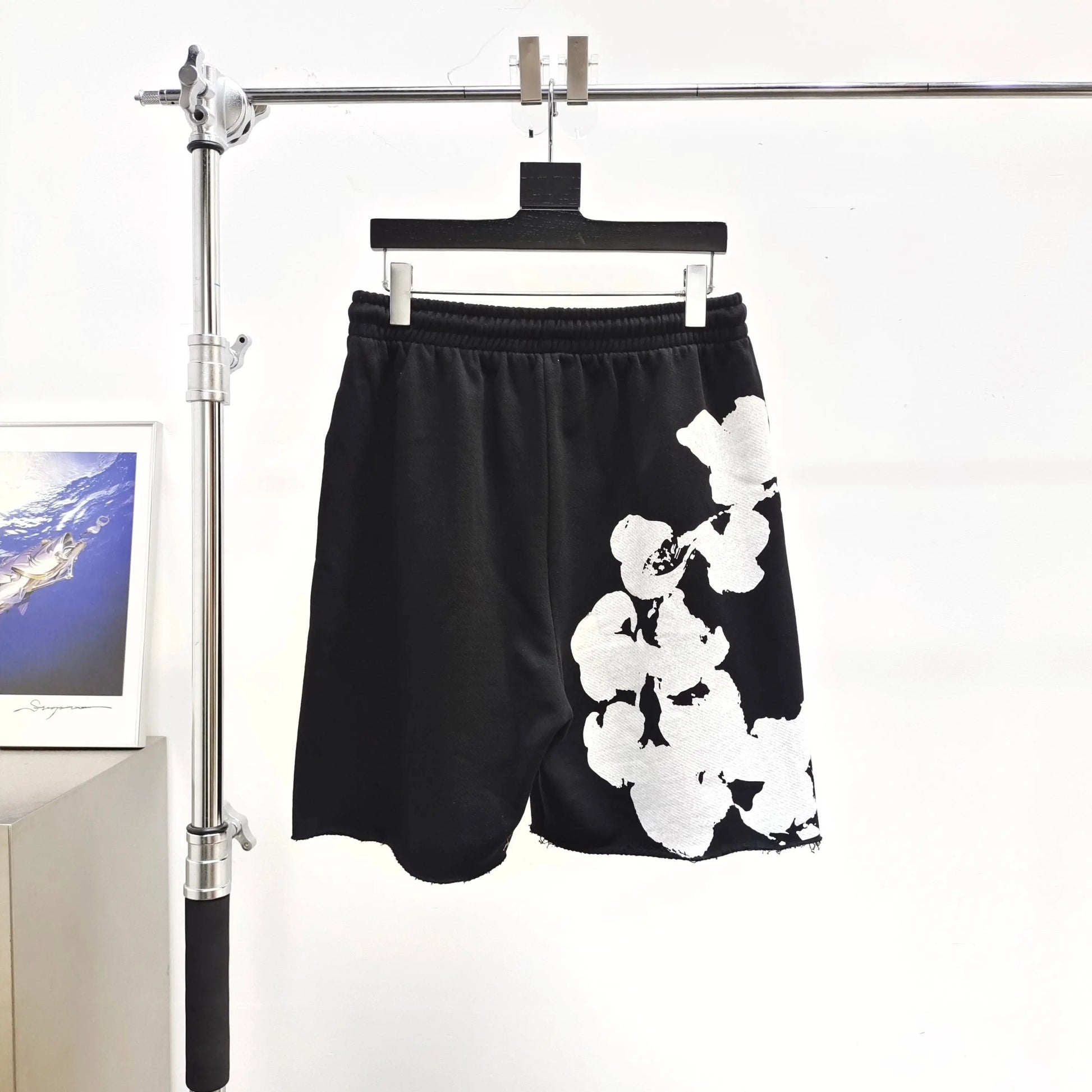 Denim Tears Biggie Wreath Shorts Black SECOND SOURCE