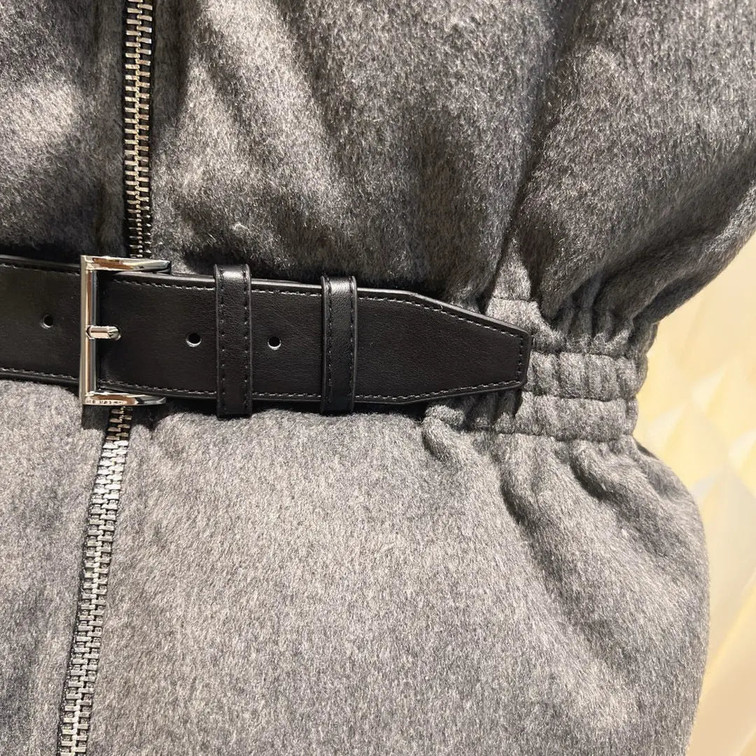 Prada Wool Belted Down Gilet - SECOND SOURCE