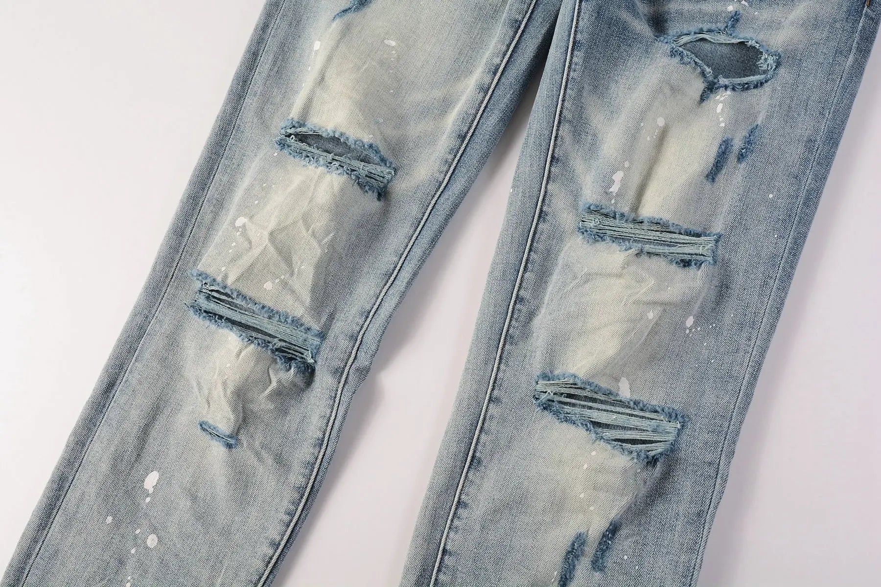 Purple Brand Jeans Washed Blue Ripped - SECOND SOURCE