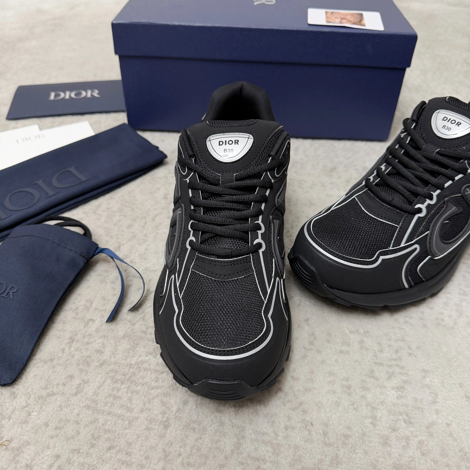 Dior B30 Countdown Sneaker in Black SECOND SOURCE