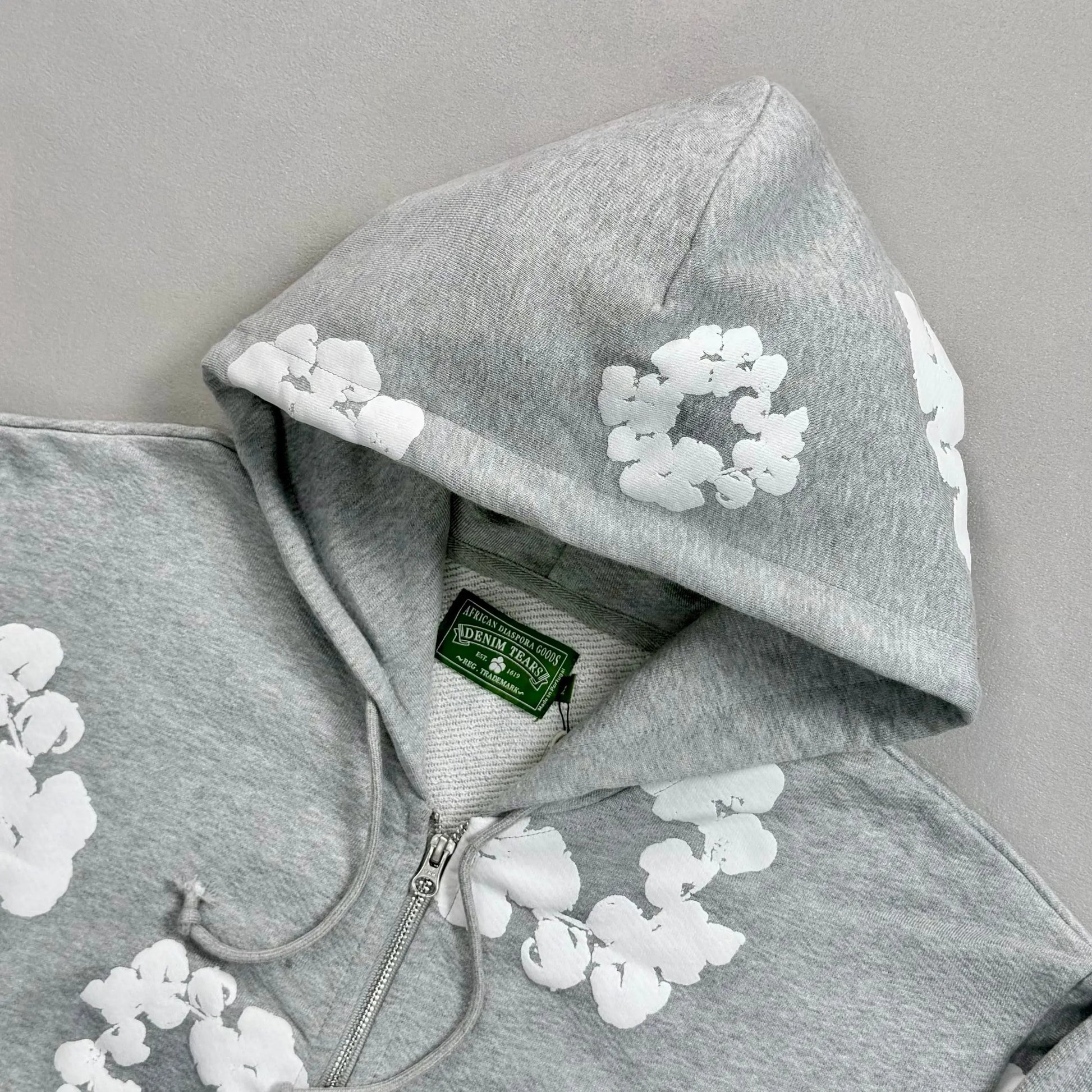 Denim Tears Hoodie Grey - SECOND SOURCE
