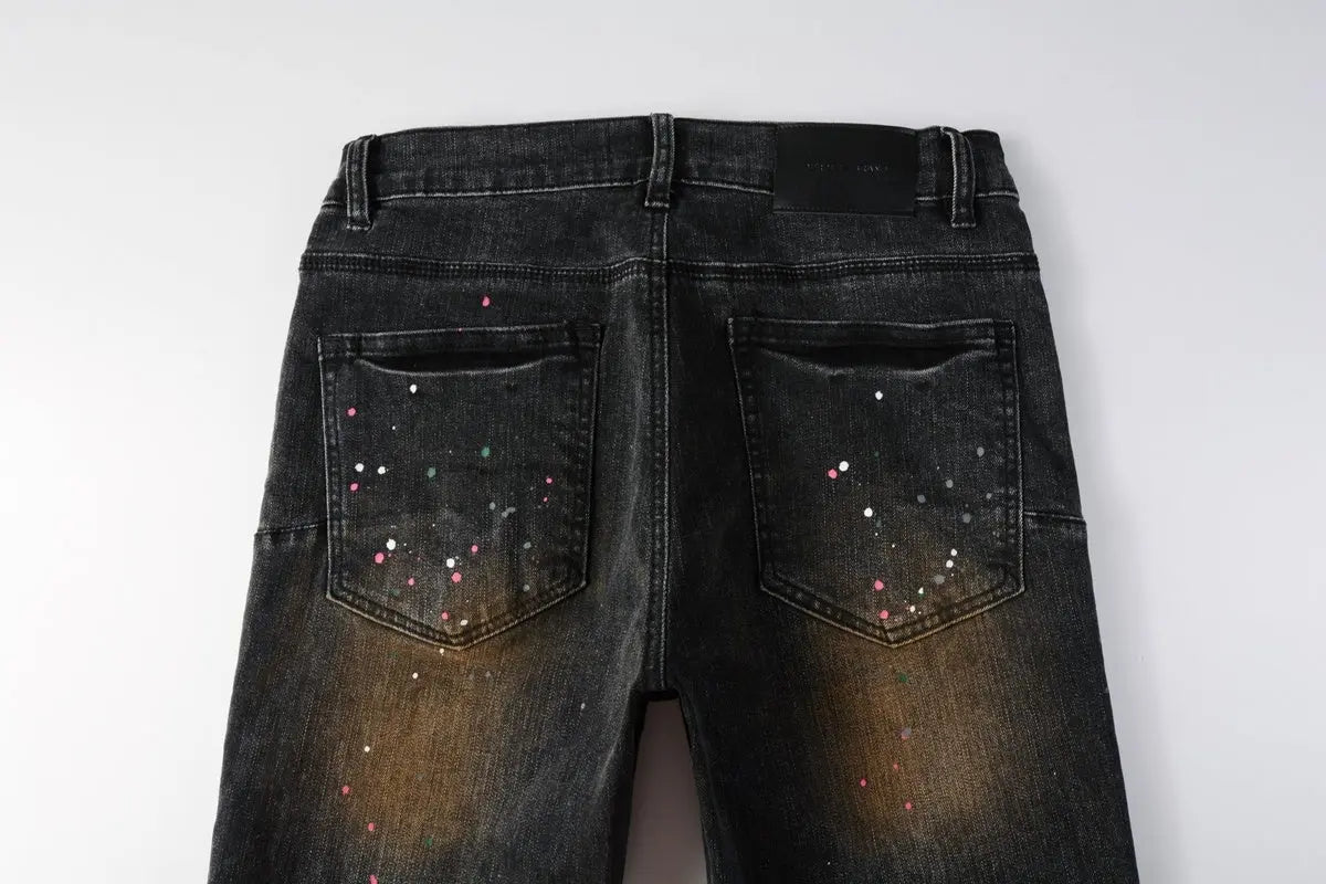 Purple Brand Jeans Black Orange Spray - SECOND SOURCE