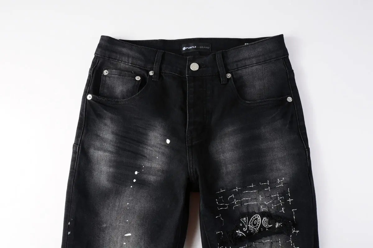 Purple Brand Jeans Black Bandanna - SECOND SOURCE