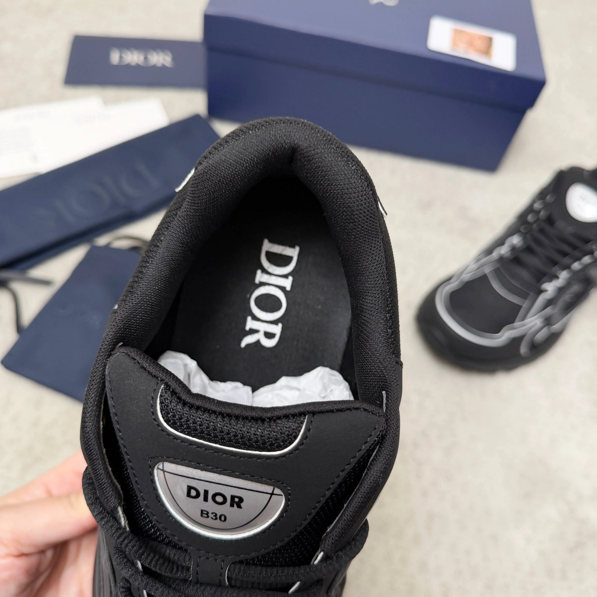Dior B30 Countdown Sneaker in Black SECOND SOURCE