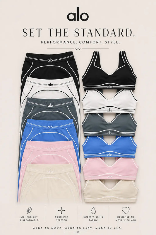 Alo Airbrush Heart Throb Bra And Leggings All Colourways SECOND SOURCE