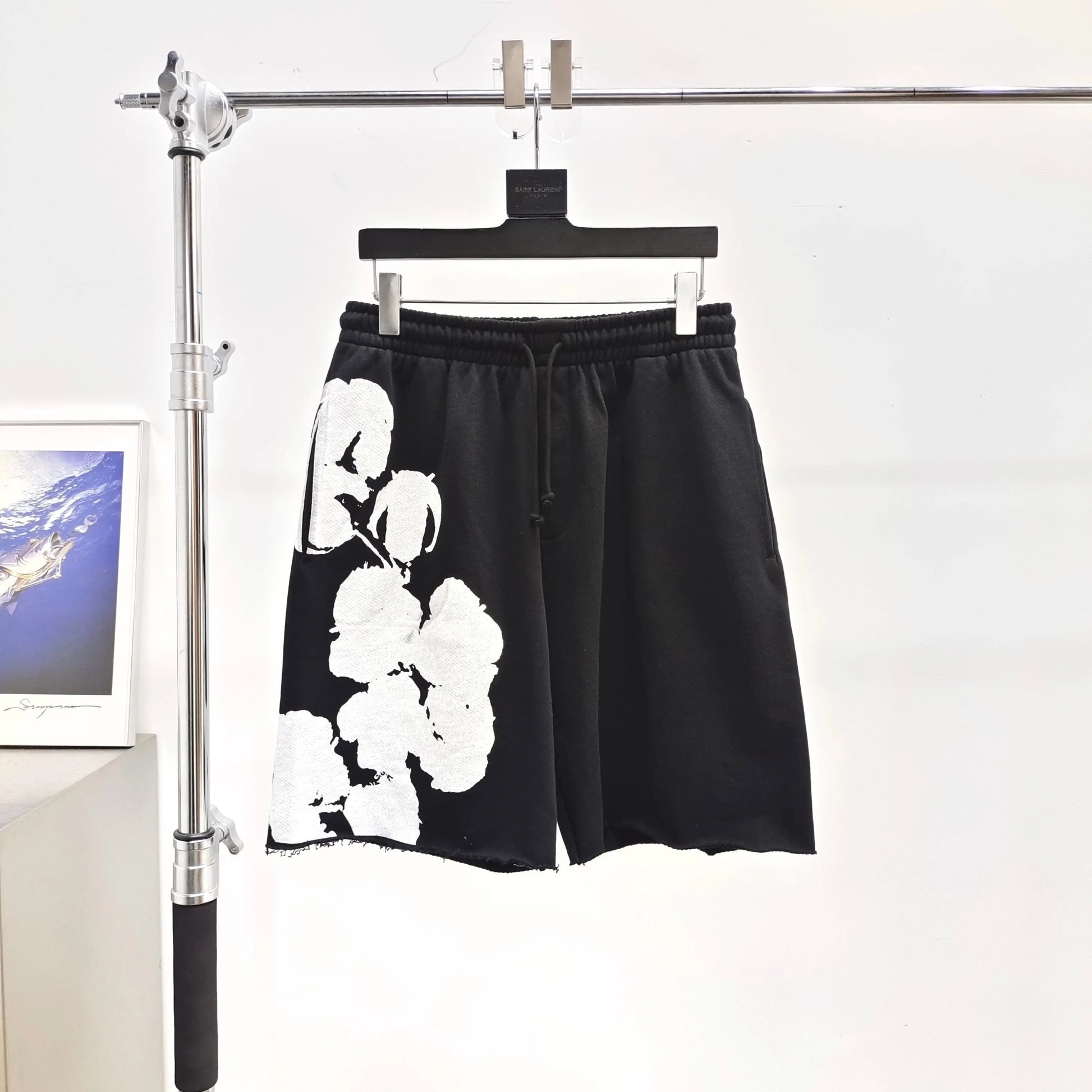 Denim Tears Biggie Wreath Shorts Black SECOND SOURCE