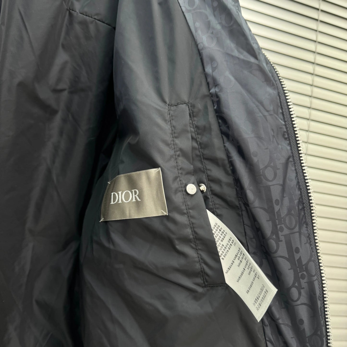 Dior Oblique Monogram Puffer In Navy SECOND SOURCE