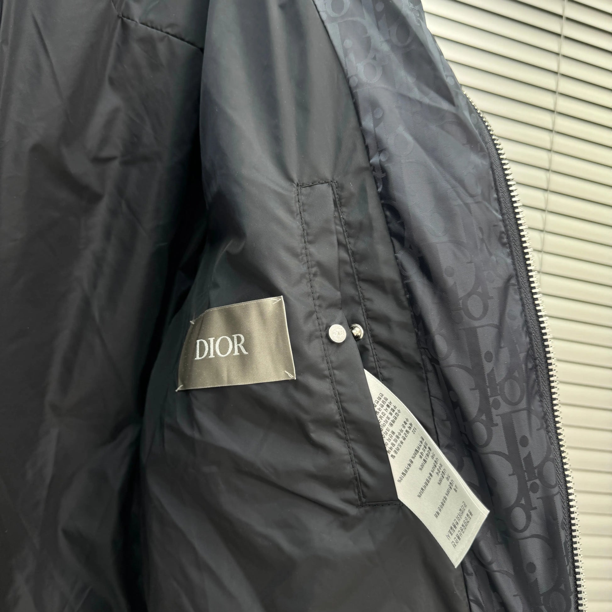 Dior Oblique Monogram Puffer In Navy SECOND SOURCE