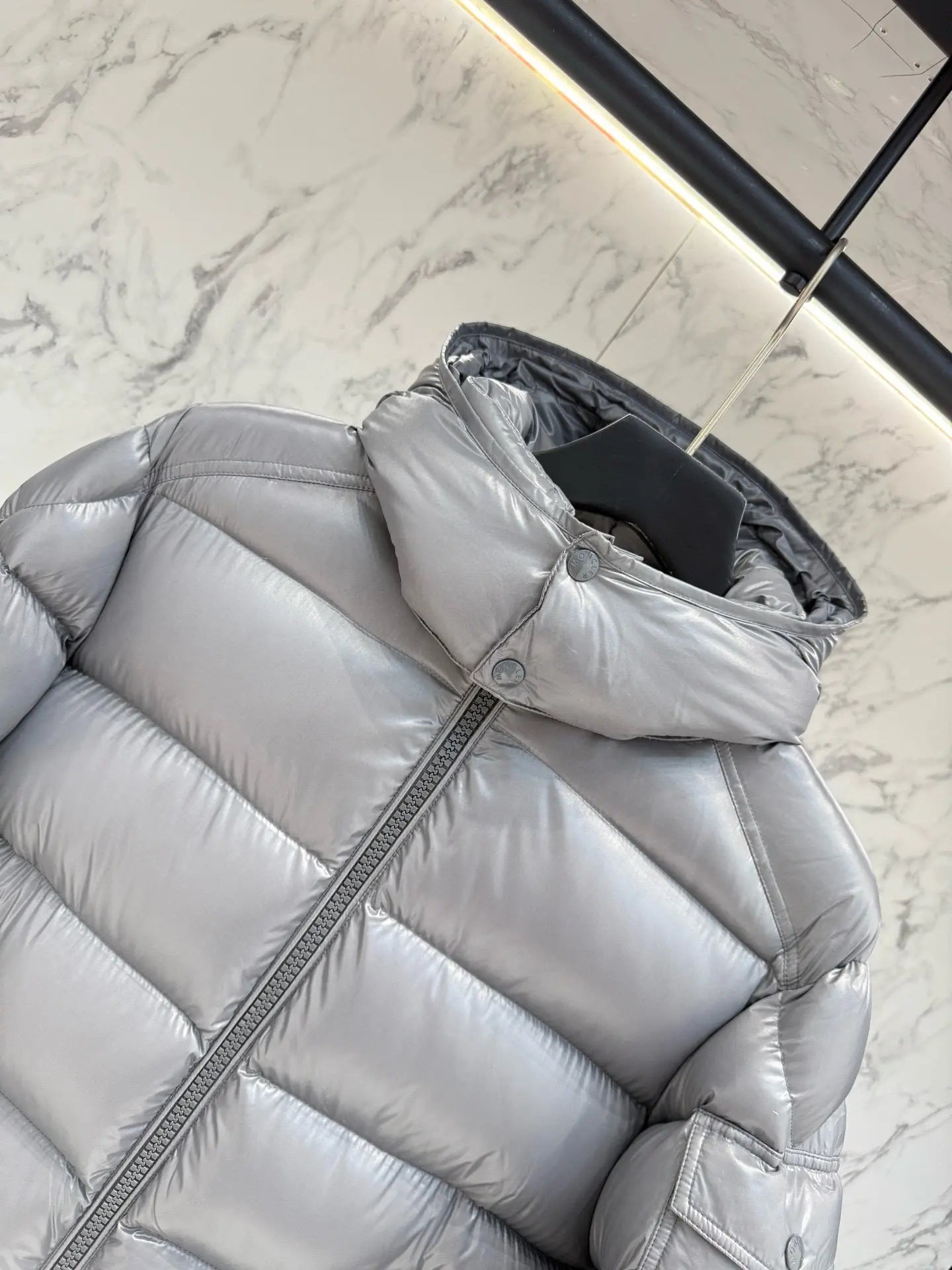 Moncler Maya Silver and Maroon - SECOND SOURCE