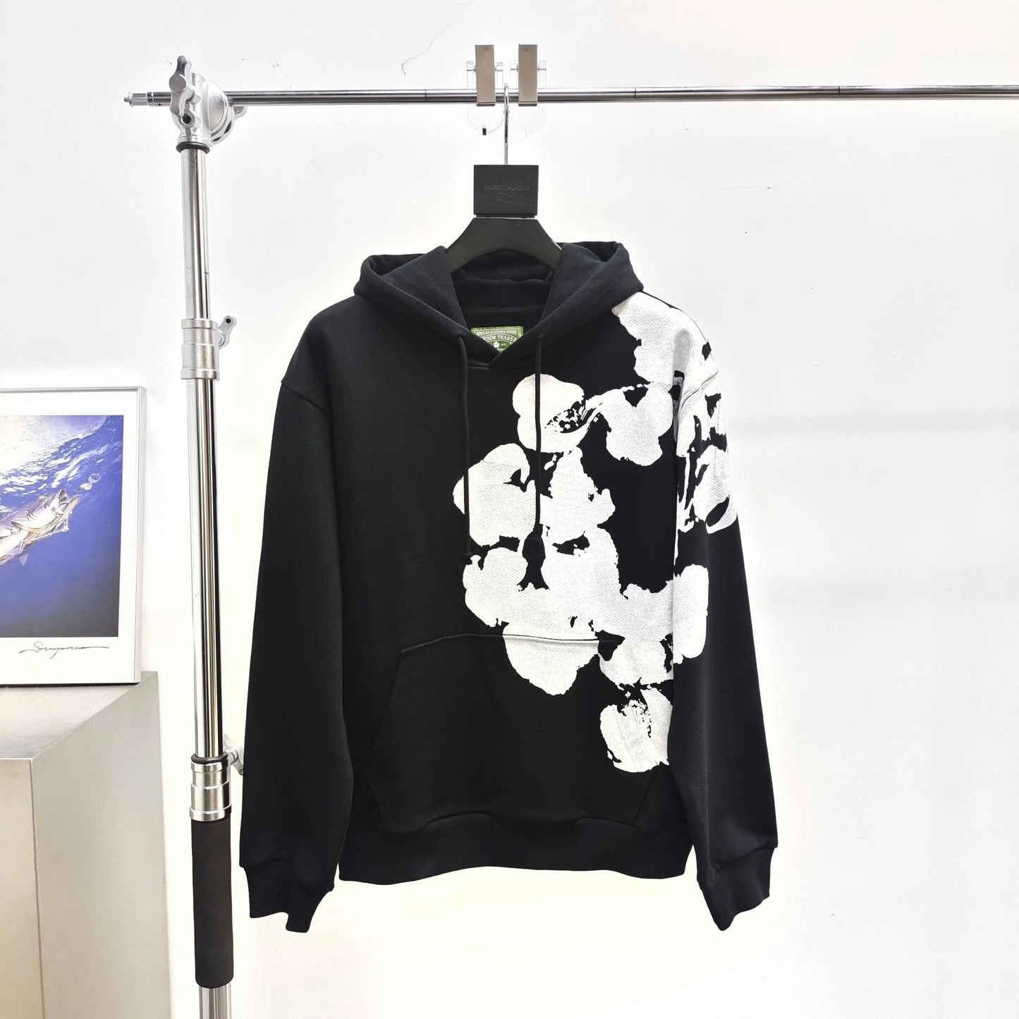 Denim Tears Biggie Wreath Hoodie Black SECOND SOURCE