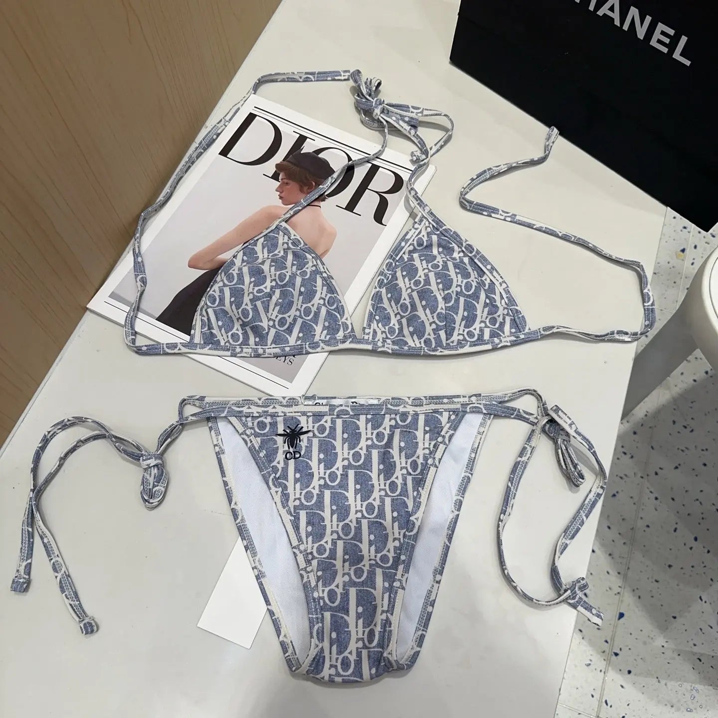Christian Dior Swimwear Bikini in Grey SECOND SOURCE