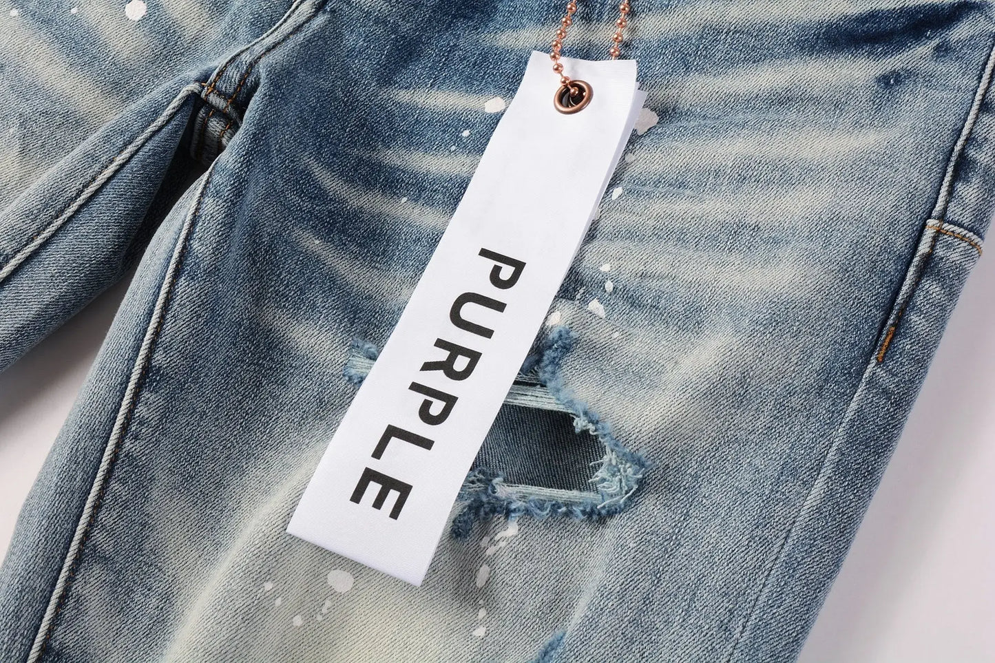 Purple Brand Jeans Washed Blue Ripped - SECOND SOURCE