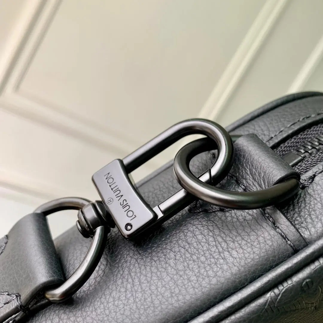 Trio Messenger Bag - Monogram Shadow Leather Black Louis Vuitton
