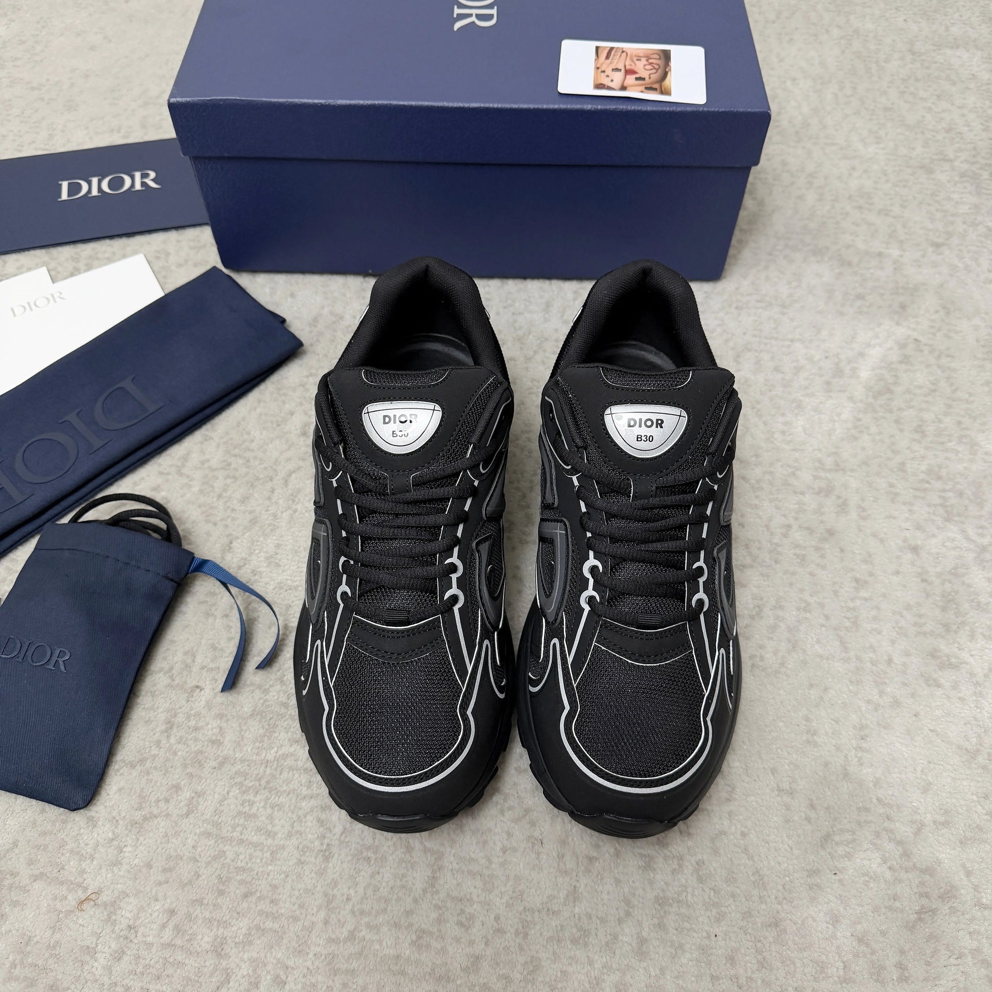 Dior B30 Countdown Sneaker in Black SECOND SOURCE