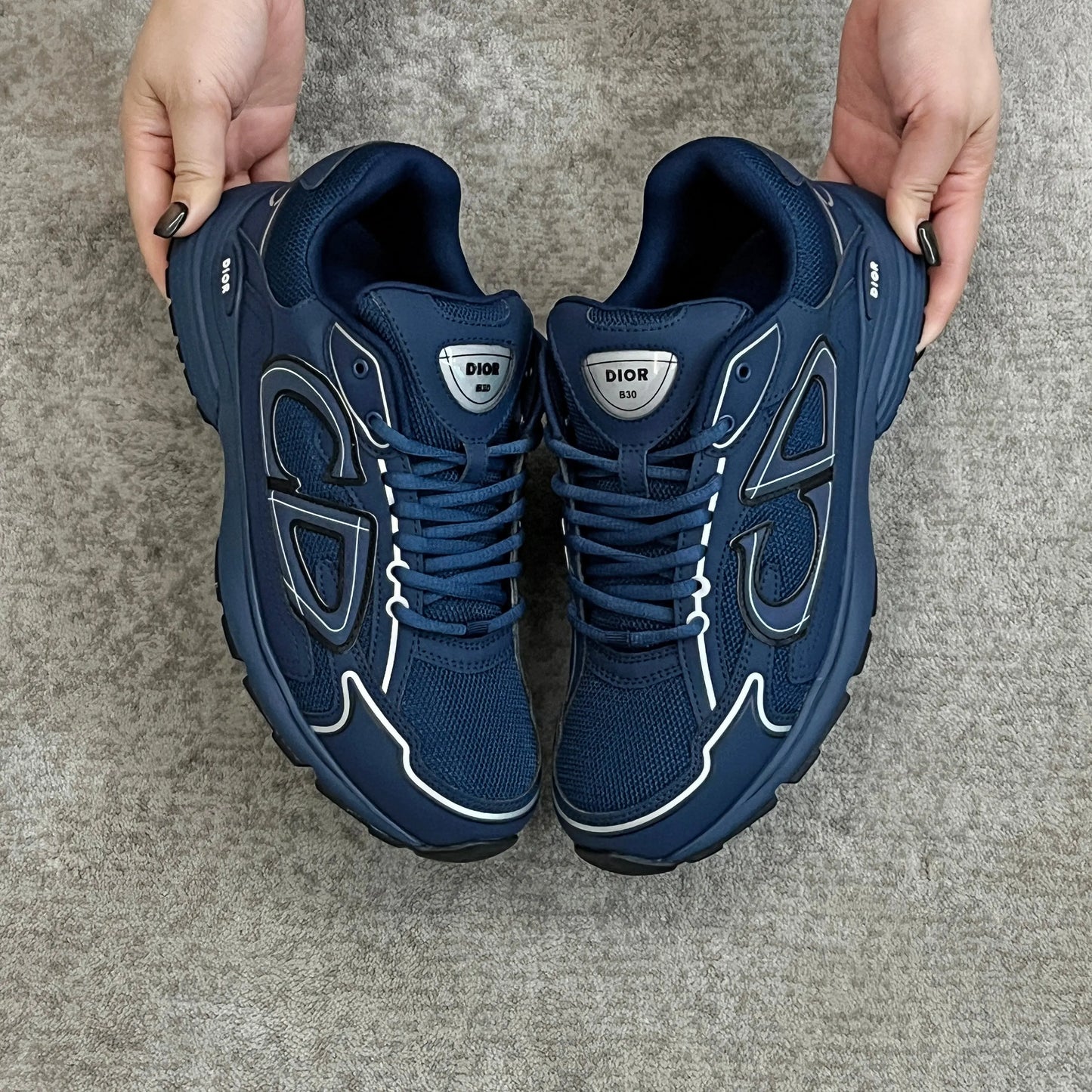 Dior B30 Countdown Sneaker in Navy SECOND SOURCE