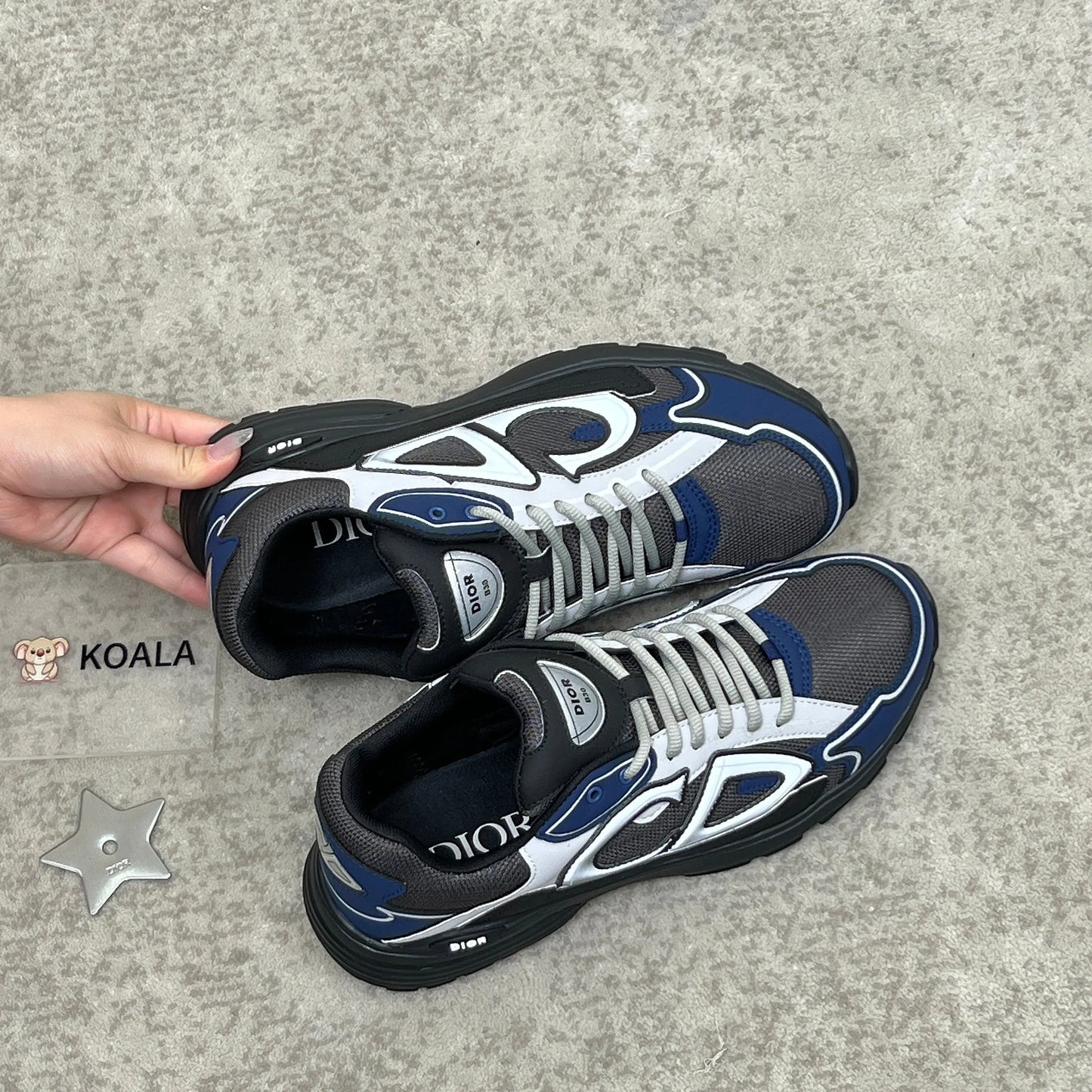 Dior B30 Countdown Sneaker in Navy/Black SECOND SOURCE