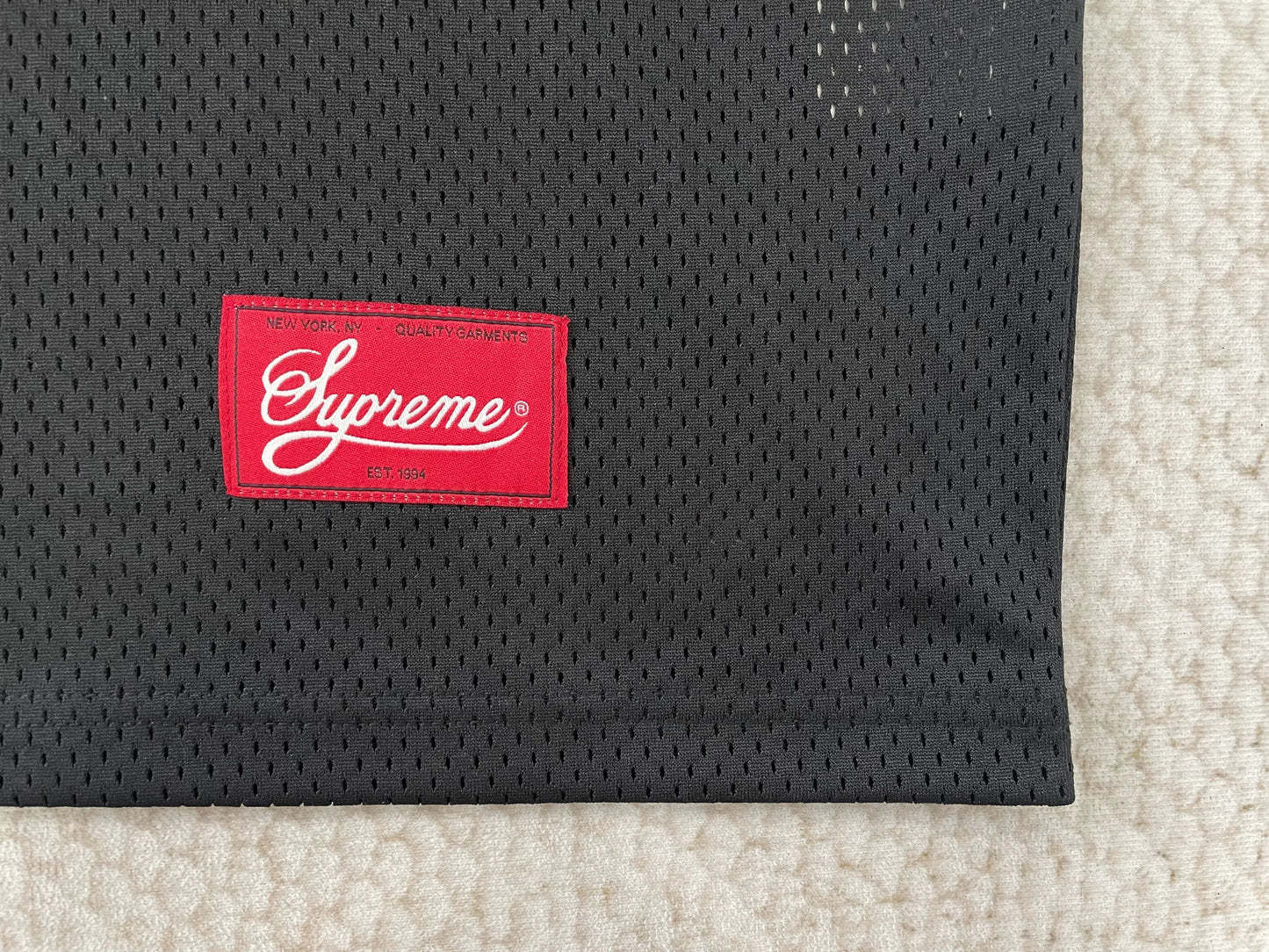 Supreme Spiderweb Black Football Jersey SECOND SOURCE
