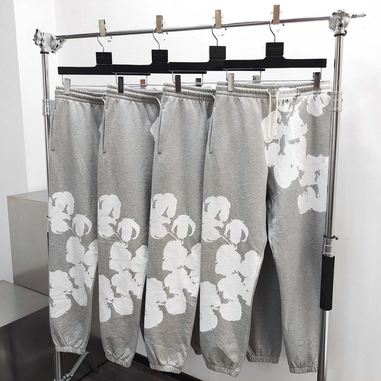 Denim Tears Bottoms Hoodie Grey SECOND SOURCE