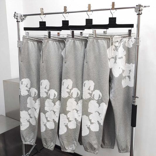 Denim Tears Bottoms Hoodie Grey SECOND SOURCE
