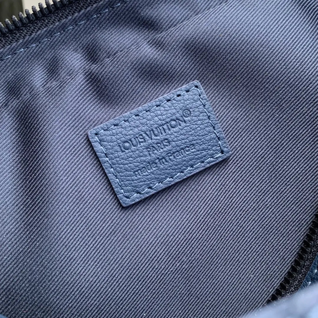 Trio Messenger Bag - Monogram Shadow Leather Blue Louis Vuitton