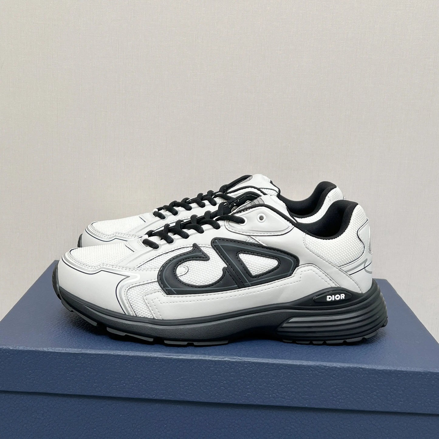 Dior B30 Countdown Sneaker in White/Black SECOND SOURCE