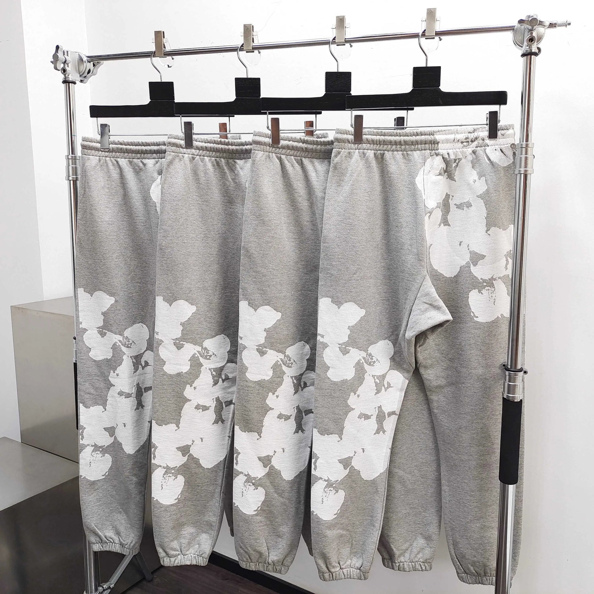 Denim Tears Bottoms Hoodie Grey SECOND SOURCE