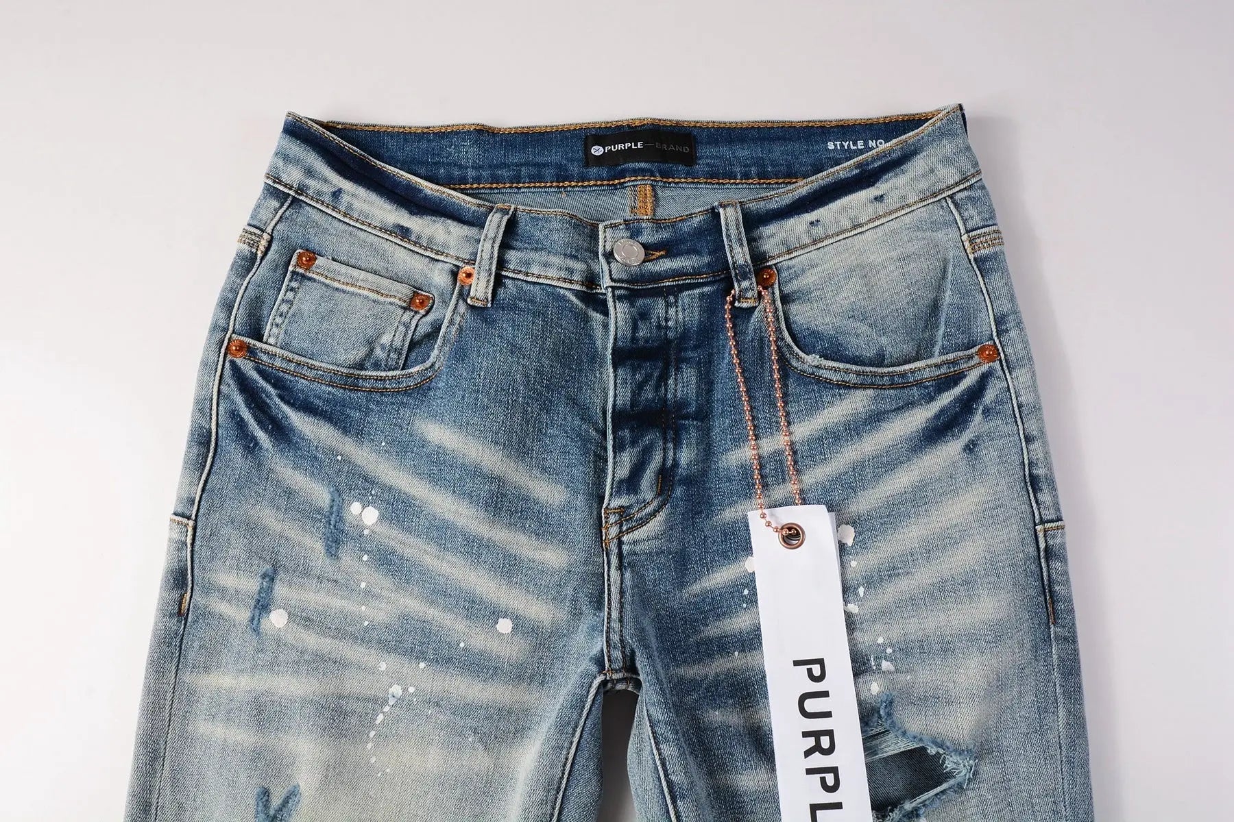 Purple Brand Jeans Washed Blue Ripped - SECOND SOURCE