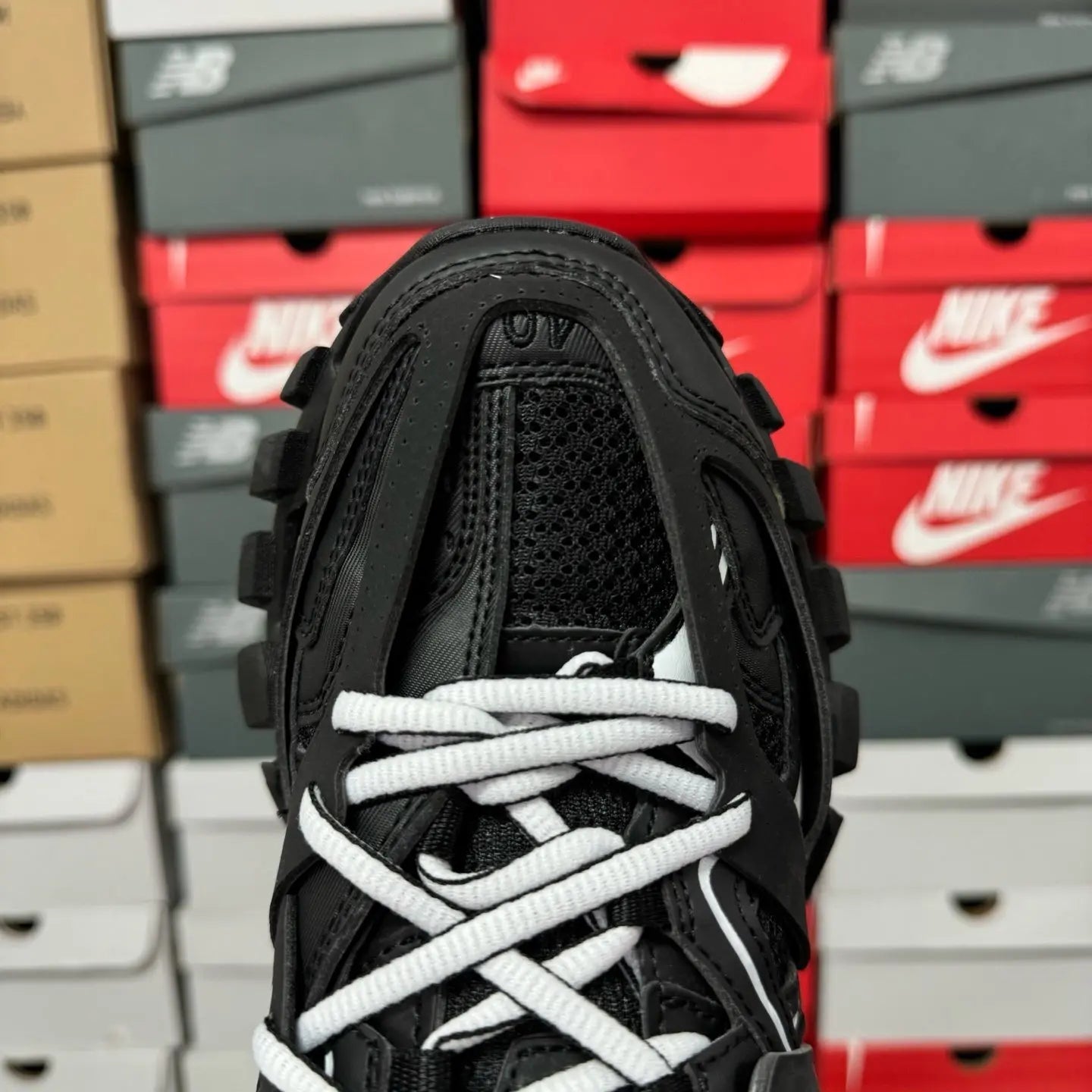 Blenciaga Tracks LED Black (White Laces) - SECOND SOURCE