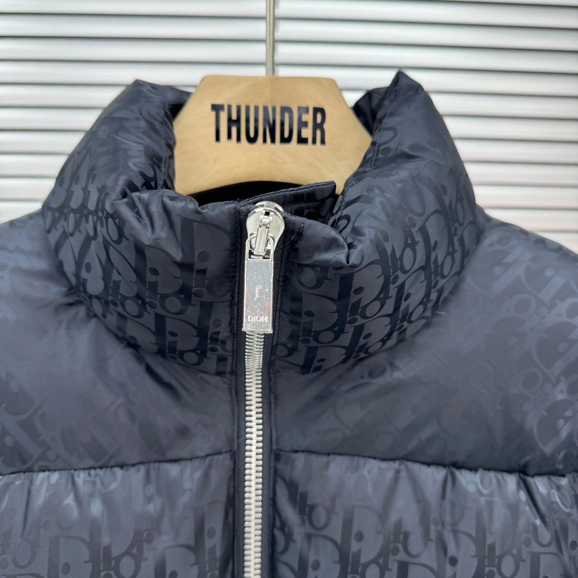 Dior Oblique Monogram Puffer In Navy SECOND SOURCE