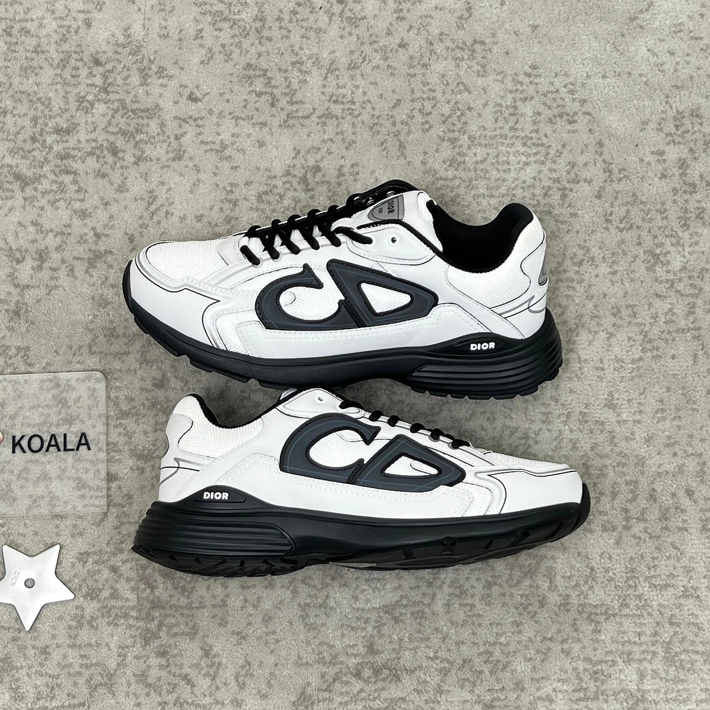 Dior B30 Countdown Sneaker in White/Black SECOND SOURCE