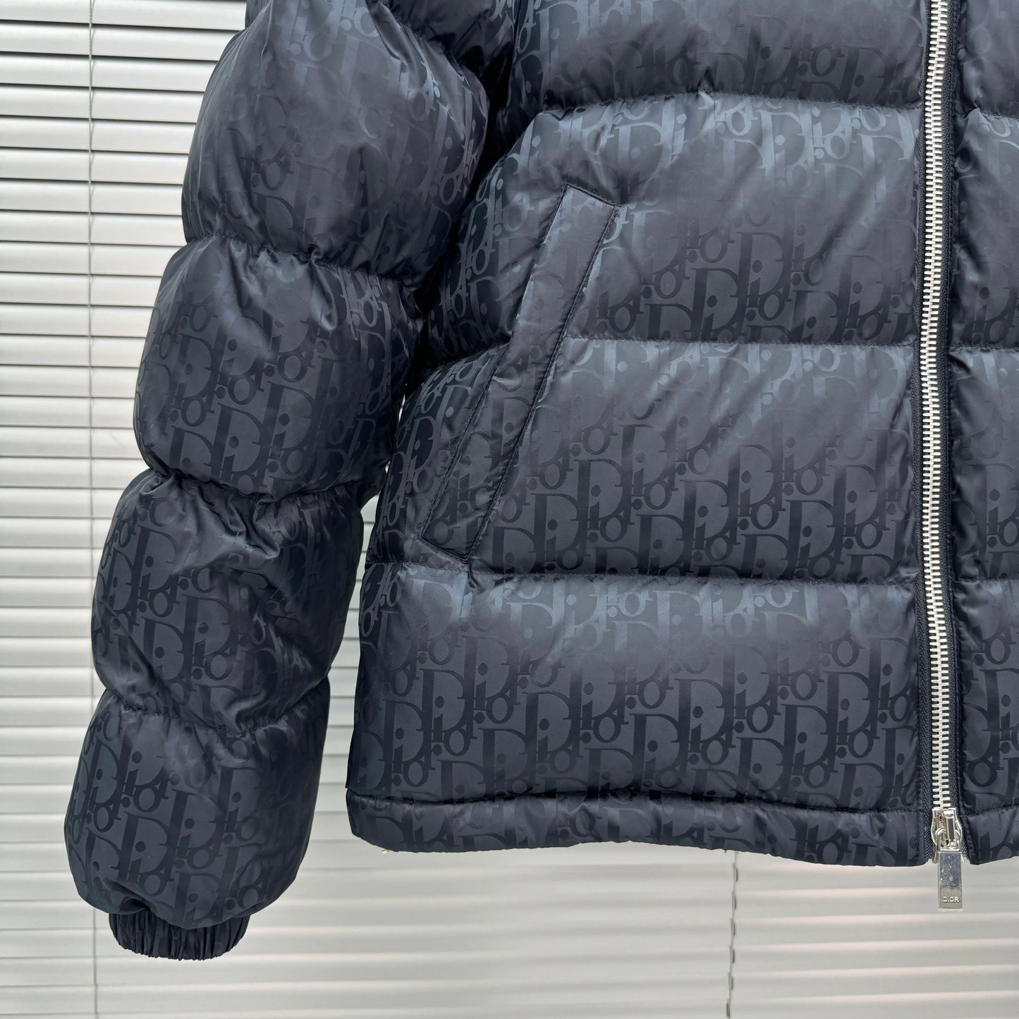 Dior Oblique Monogram Puffer In Navy SECOND SOURCE